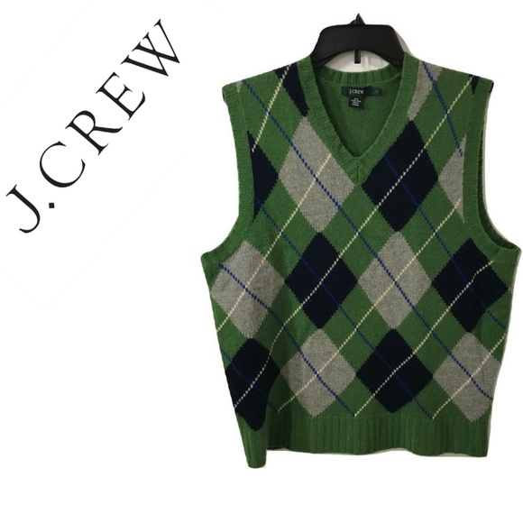 green argyle sweater vest